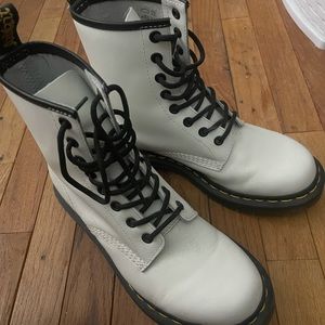 White Dr Martens 1460 Combat Boot